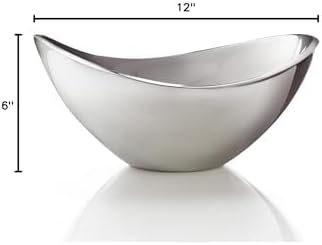 Nambé Butterfly Bowl 11-Inch, Sculptural Serveware with Elongated Wing-Like Curves – Stylish Decorative Dining & Entertaining Dish, Durable Temperature-Retaining Metal Alloy for Everyday Table Use