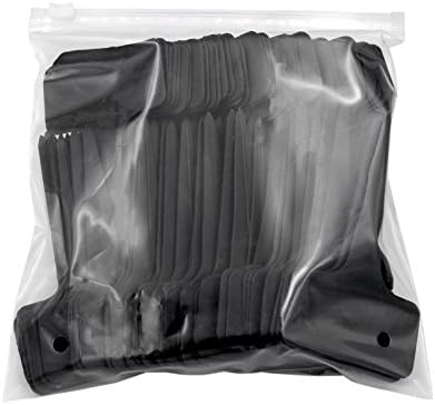 KINGLAKE 100 Pcs Waterproof Thick Plastic Black Plant Tags T Type Nursery Garden Labels