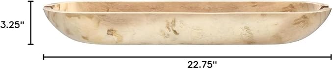 Creative Co-Op Paulownia Wood Oval Bowl | Brown | 22.75" L x 6" W x 3.25" H | (Pack of 4)