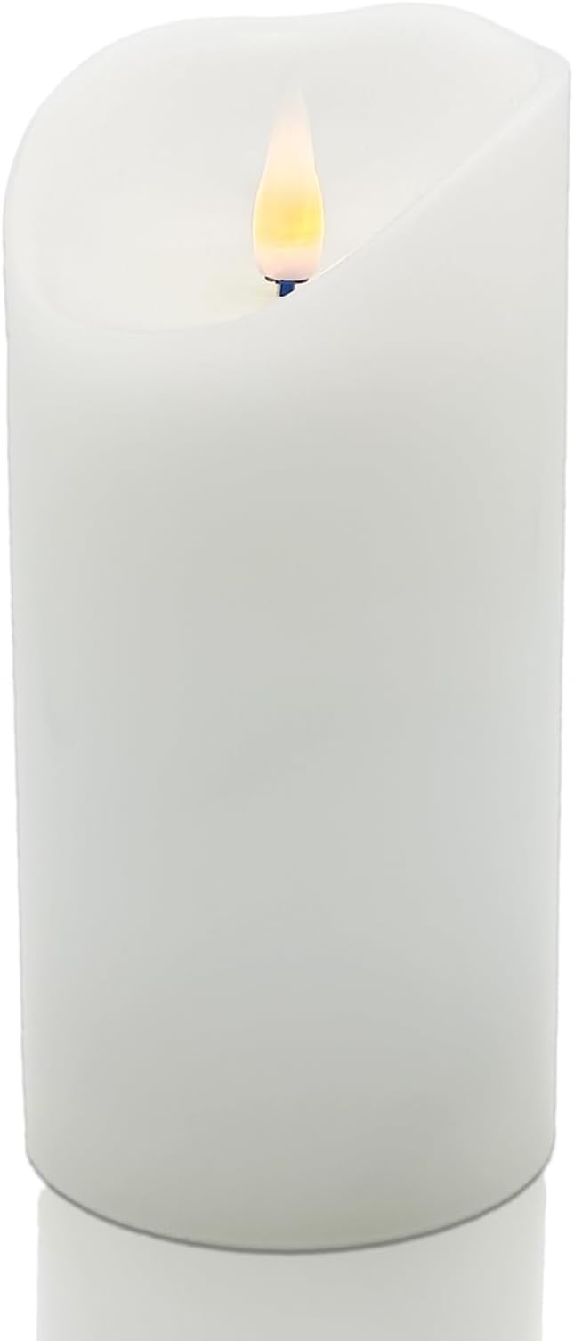 Flameless LED Candles (White, 6 Inch)