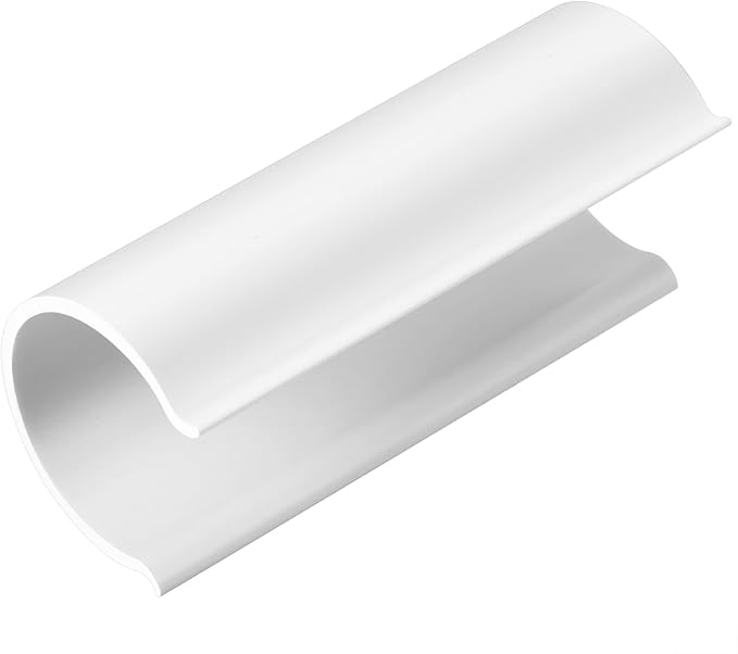 Jetec 128 Pieces PVC Pipe Clips Covers 2.4 Inches Long Greenhouse Clamps for Netting for Greenhouses Garden Shelters Bird Protection(For 3/4 Inch PVC Pipe,White)