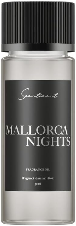 Diffuser Oil - Mallorca Nights |Aromatherapy Home Fragrance | Inspired by Meliá Hotel® | Luxurious Scent with Notes of Bergamot, Jasmine, Rose (50ml)