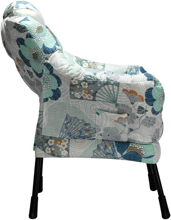 HollyHOME Modern Fabric Large Lazy Chair, Accent Oversized Comfy Reading Chair, Thick Padded Cozy Lounge Chair with Armrest, Steel Frame Leisure Sofa Chair for Living Room, Bedroom, Dorm, Fan Print