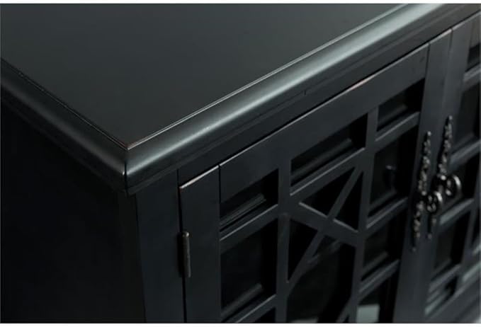 Martin Svensson Home Small Spaces TV Stand 2-Door Accent Cabinet, 38" W x 32" H, Antique Black