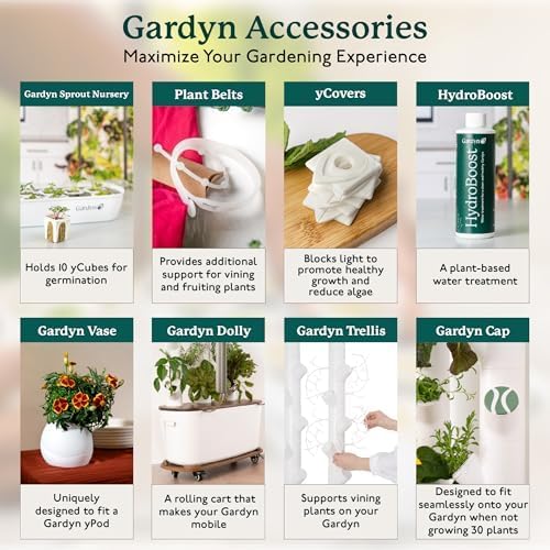 Gardyn 4.0 Hydroponics Growing System Kit & Vertical Garden Planter, 30 Non-GMO Indoor Plants Smart Garden, Herbs, Vegetables & LED Grow Lights for Indoor Gardening System