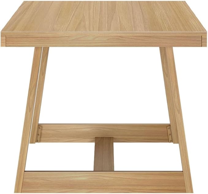 Plank+Beam72 Inch Farmhouse Dining Table,Solid Wood Rustic Kitchen Table,Large Wooden Rectangular DinnerTable for Dining Room,Home Office,Living Room Furniture,Easy Assembly,Blonde Wirebrush,6 Seating