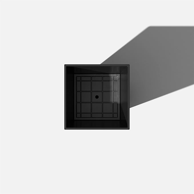 Veradek V-Resin Indoor/Outdoor Taper Planter (Black, 26 inch - 2 Pack with 2 Saucer Trays)