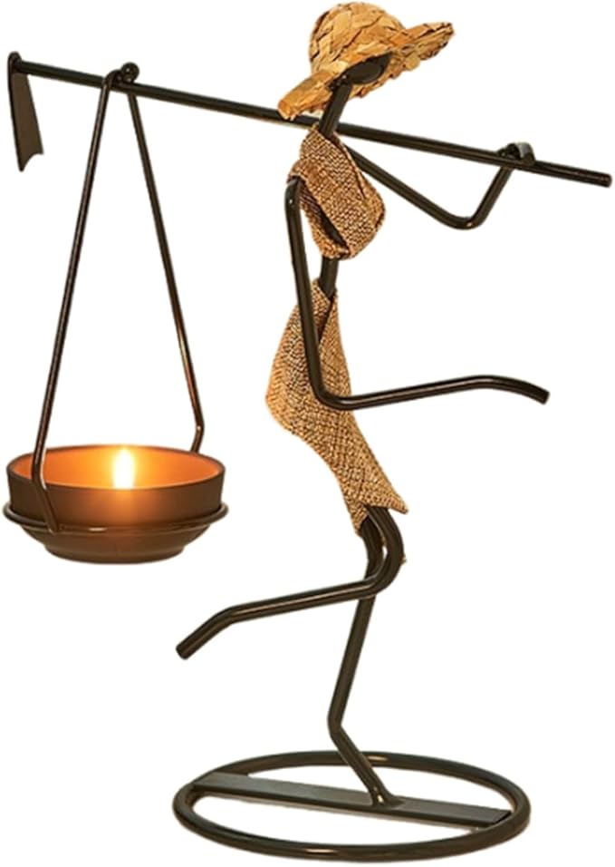 Notart Art Gallery | Creative African Tribal Lady Candle Holders, Tribal Lady Candle Holder Centerpieces, Iron Candlestick Holders for Home, Bar,Dining Table Decor, Personalizable Style Shelf Décor