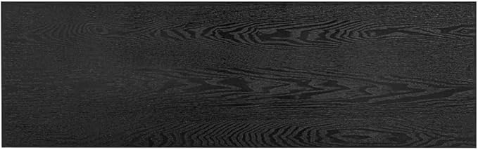 Mid Century Modern Console Table with Ash Veneer,Wood Fluted Entryway Table with Storage Drawers and Shelf for Entryway,Foyer,Living Room (Black)