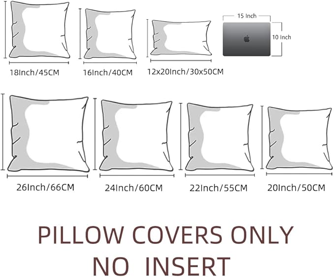 Fancy Homi 2 Packs Boho Dark Green Decorative Throw Pillow Covers 24x24 Inch for Couch Bed Sofa, Rustic Modern Farmhouse Home Decor, Soft Plush Corduroy Cute Square Cushion Case 60x60 cm