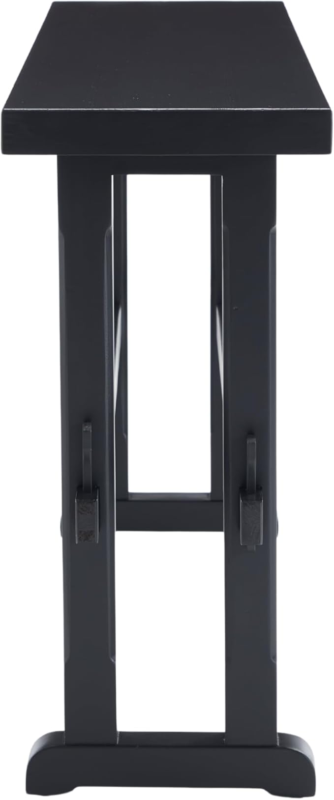 Narrow Entryway Table 59" Farmhouse Wood Long Skinny Console Table for Entryway Rustic Sofa Table for Living Room/Hallway/Reception/Bedroom, Black