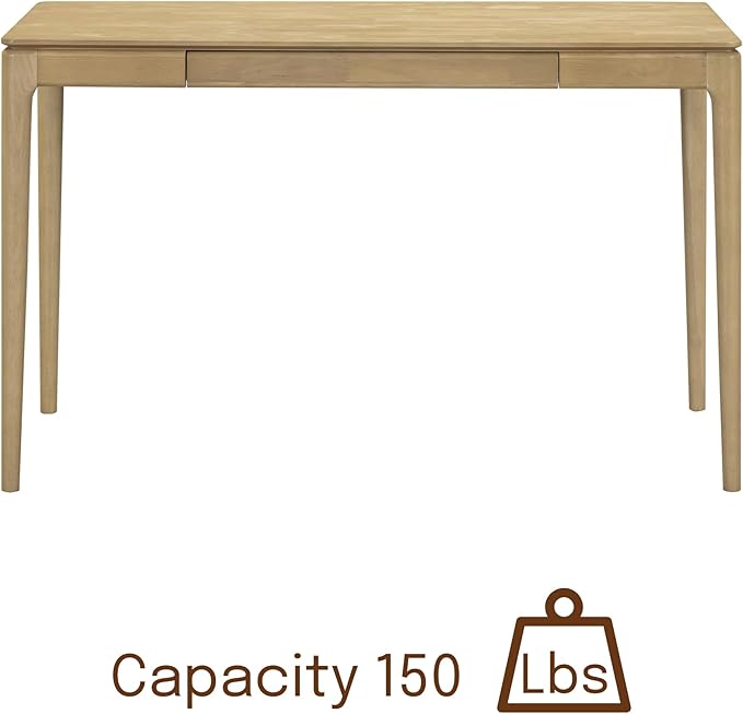 NTC Mingle Desk 47 Inch Modern Design, Rectangular Dinner Table for Dining Room, Living Room Furniture, Effortless Assembly - Sand