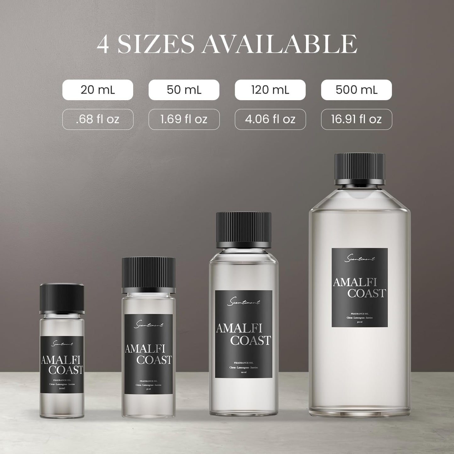 Diffuser Oil - Amalfi Coast | Aromatherapy Fragrance | Inspired by W Hotels® | Notes of Bergamot, Lemongrass, Jasmine, Lily, Magnolia & Koa Wood (500 mL)