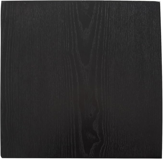 Howard Elliott Stepped Pedestal Accent Table, Black Wood and Mirrored Side End Table for Home Decor, Small Space Pedestal Table for Bedroom, Living Room & Entryway, 12 x 12 x 28 Inch, Medium