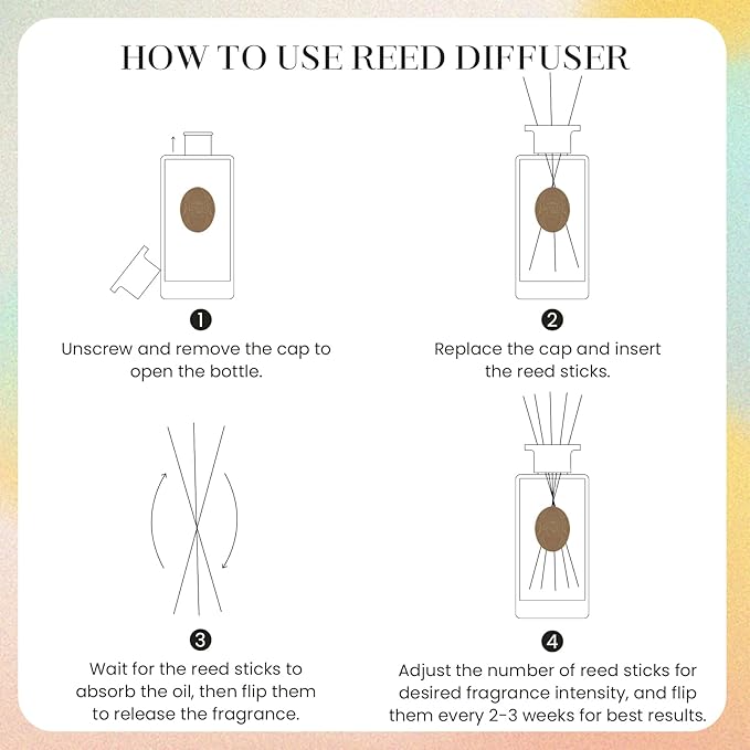 M&SENSE 6.4 oz Large Reed Diffuser Set | Rose Princess Scent Oil Diffuser with Sticks | Hotel Collection Non-Toxic Essential Oil |for Bedroom Bathroom Living Room