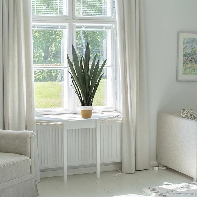 Artificial Snake Plant, 3ft Fake Sansevieria with Basket, 35" Fake Mother in Law Plants, Perfect Faux Potted Plant Greenery for Indoor Home Office Store Lifelike Decoration (Green)