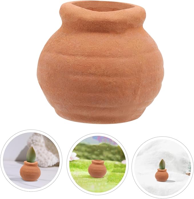 Milisten 8pcs Small Terracotta Pots Indoor Use Miniature Clay Pots Tiny Pottery Planter for Succulent Plants and Desktop Decoration