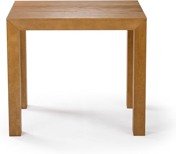 Plank+Beam Modern Counter Height Table, 41", Dinner Preparation Tables for Small Space, Solid Wood Square Kitchen Table, Pecan Wirebrush