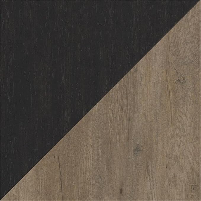 Bush Furniture Westbrook 60W TV Stand for 75 Inch TV in Vintage Black/Restored Tan Hickory | Living Room Entertainment Center with Storage