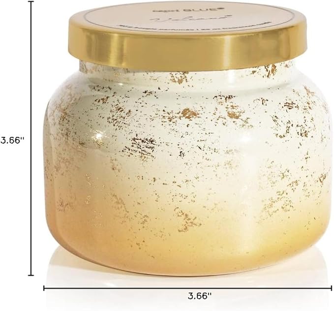 Capri Blue Glimmer Jar Candles - Luxury Holiday Scented Candles for Home - Long Lasting Soy Wax Blend - Scented Holiday & Home Decor - Volcano Oversized Signature Jar (28 oz)