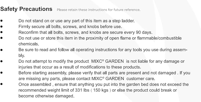 MIXC 50 * 26 * 31 Large Metal Raised Garden Beds with Legs, Elevated Planter Boxes Outdoor Raised for Gardening, Bigger Planter Box for Vegetable Flower Herb