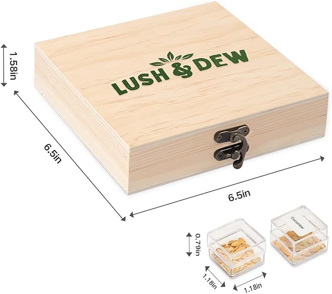 Lush&Dew Deer-Resistant Heirloom Seed Bank, Gardening Gifts for Women Men, 16 Varieties of Non-GMO Seeds for Planting Perennials Annuals Flowers, Pollinator Friendly Garden (USDA Zone 3-10)