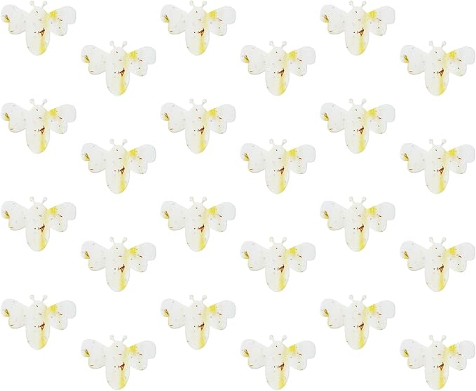 Set of 24 – Plantable Seed Paper Embedded with Wildflower Seeds for Bridal Shower, Wedding Gift, Birthday, & Other Milestone Celebrations (Yellow - Bee Set)