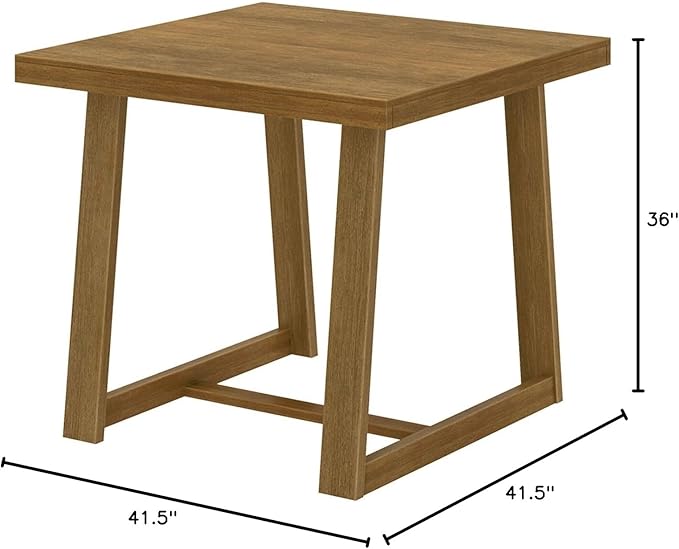 Plank+Beam Counter Height Dining Table, 41 Inch Solid Wood Kitchen Table, Farmhouse Dinette Table for 4, Compact Counter Table, Pecan Wirebrush