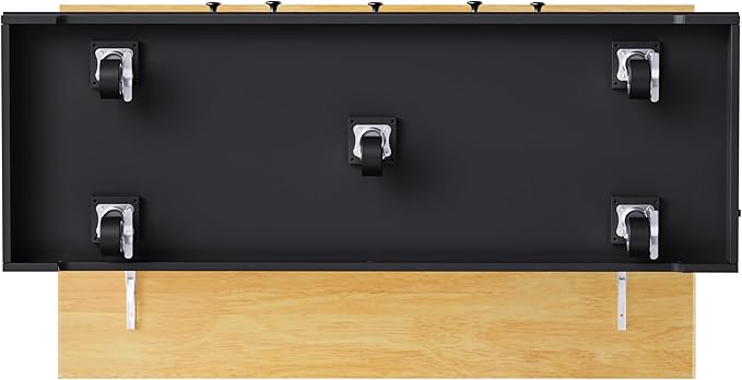 Merax 53" Upgraded Kitchen Cart Island on Wheels with Power Outlet,Drop Leaf,3 Drawers and 5 Open Side Racks,Wood Frame Storage Cabinet