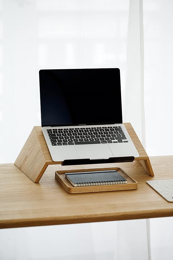 Oakywood Handcrafted wooden Catchall tray - Wooden desk organiser - Made in the EU - Natural wood desktop storage - Customizable in 3 Sizes - Natural Oak - 24x20 cm (9.4"x7.9")