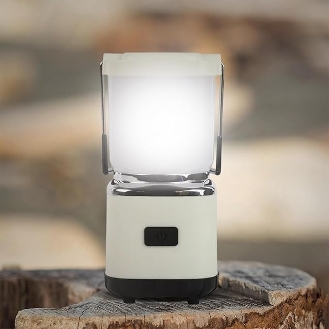 LUXPRO LP189 Mini Lantern - USB-C Rechargeable Camping Light - with 4 Color Modes - Dimmable LED Portable Lantern for Hiking & Emergency - Handy Compact Design (Beige, 3-Pack)