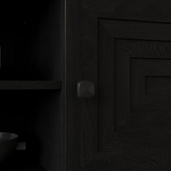 Modern TV Stand with Storage Cabinet, Wood Fashionable TV Cabinet with Waveform Panel and Adjustable Shelf, Entertainment Center TV Stand for TV, Living Room (Advanced Black