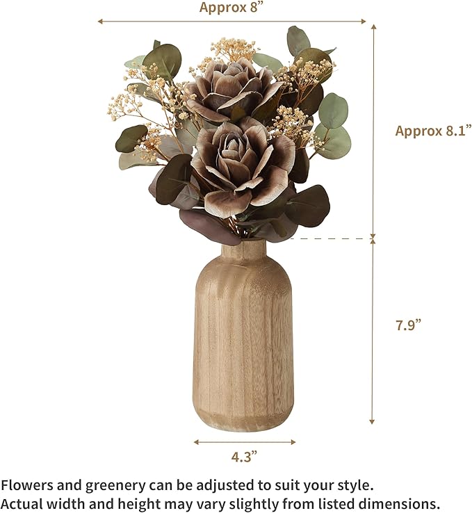 Timeless Luxe Bloom - Premium Artificial Fake Flower for Outdoor, Indoor, Garden, Home, Office, Bouquet Centerpiece Wedding, Event, Party Decoration (Majestic Midnight Roses)
