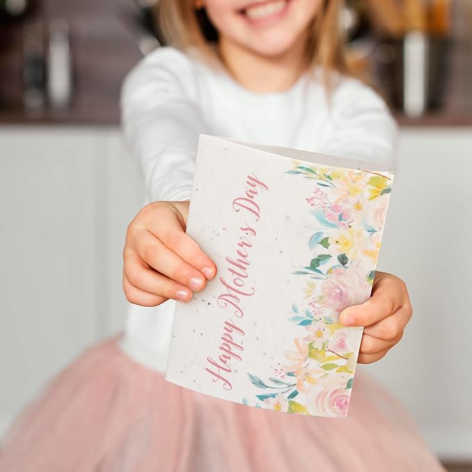 Mother's Day Greeting Card – Plantable Wildflower Seed Paper for Mother's Day, Gifts, & Special Events