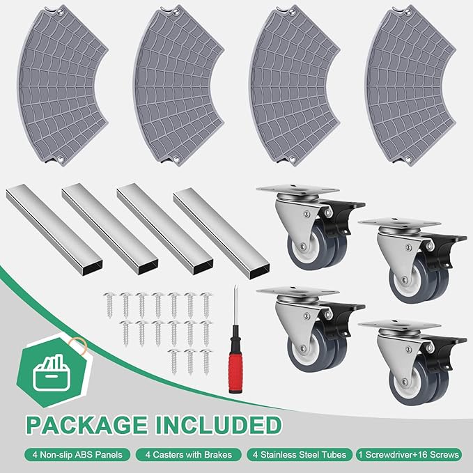 Sanyi Plant Caddy with Wheels, Adjustable 15-21 inch, Heavy Duty, Rolling Plant Stand, Outdoor Use