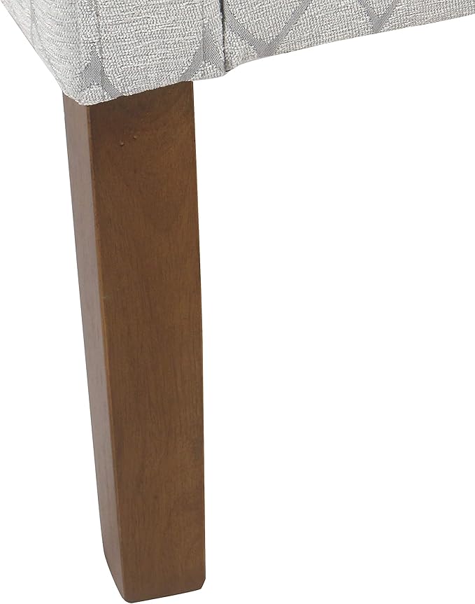 Homepop Home Decor | Upholstered Classic Swoop Arm Accent Chair | Accent Chairs for Living Room & Bedroom | Decorative Home Furniture, Gray Leaf