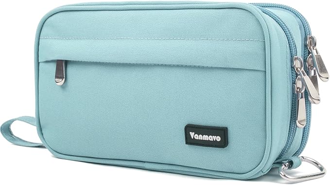 Pencil Case Big Capacity Pen Pouch Large Storage Holder Marker Pen Bag Durable 3 Compartment School Office Desk Organizer Portable Cute Zipper Stationery for Kids Teen Student Boys Girls Adults