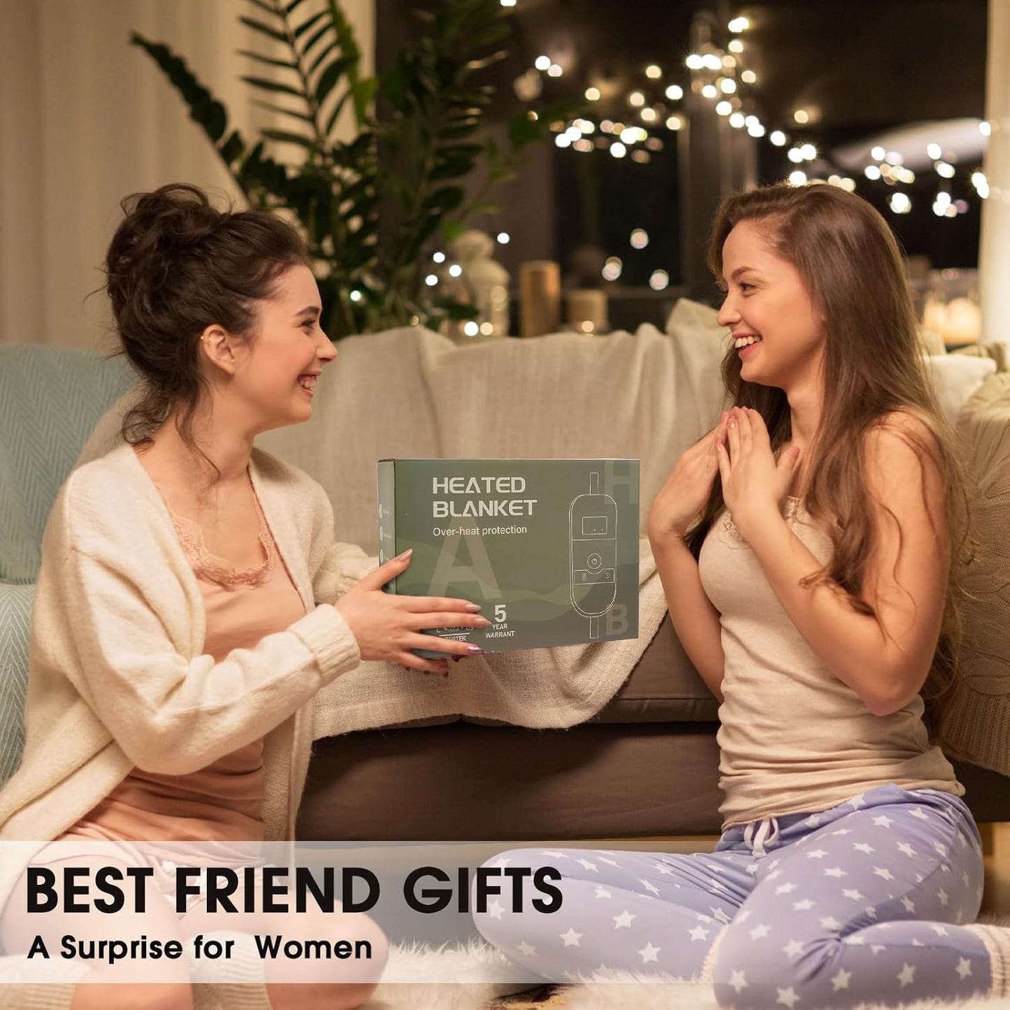 Pink Heated Blanket Electric Throw, 50X60, Heating Throw with 10 Levels & 8 Hours Auto Off, Plaid Checkered Sherpa Blanket Warmer Gifts for Women Mom Trendy Teen Girl, Home Decor for Living Room