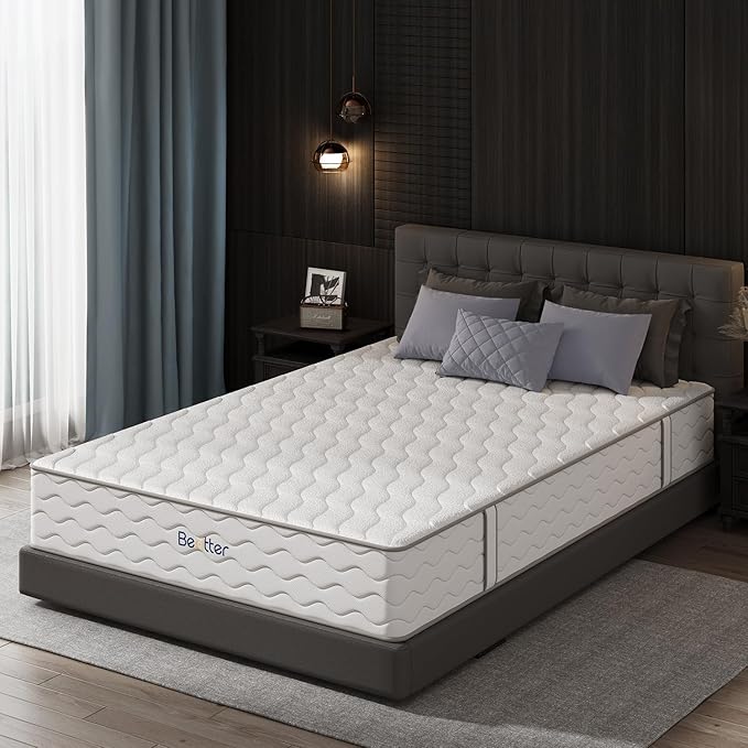 14 Inch Twin XL Hybrid Mattress, 7-Zone Green Tea & Charcoal Cooling Gel Memory Foam Mattress in a box,Pocketed Springs for Isolate Motion, Pressure Relief, CertiPUR-US Certified, Support Comfort