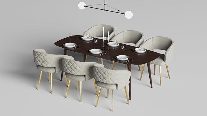 Ottomanson Dining Chair, Set of 2, Beige/Gold