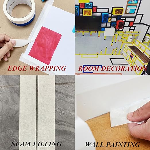 Colored Painters Tape, Premium Masking Master Tape, Multi-Surface Paint Tape, Removes Easily, Colorful Craft Paper Tape for Wall Painting Art Scrapbook Supplies (0.94 Inch Wide, 198yd =0.94IN*22yd*9)