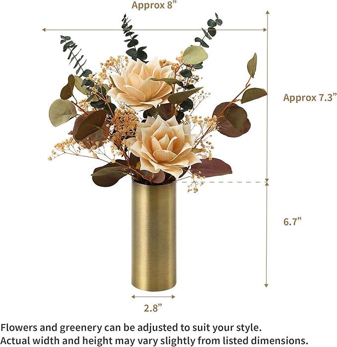 Timeless Luxe Bloom - Premium Artificial Fake Flower for Outdoor, Indoor, Garden, Home, Office, Bouquet Centerpiece Wedding, Event, Party Decoration (Eternal Charm Floral)