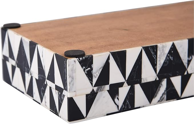Handicrafts Home Handmade Harlequin Collection Decorative Jewelry Box Organizer – Keepsakes, Trinkets, and Home Decor – Antique Coffee Table Storage, Memory Box, Farmhouse Style Decor, 10x6x2.5