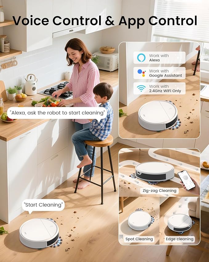 OKP Life Robot Vacuum and Mop Combo K5 Ultra Small Robotic Cleaner with ToF LiDAR Navigation, 6000Pa Suction, WiFi/App/Alexa Control, 170min Runtime, 500ML Dust Box, Ideal for Pet Hair and Home