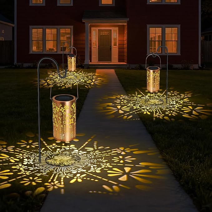 Solar Lantern Outdoor Lamp Waterproof Decorations Garden Decor, Christmas Birthday Gifts for Women, Mom, Grandma Decorative Garden, Yard, Patio, Lawn, Porch - Dragonfly