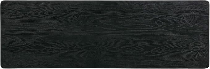 NTC Flow Modern Wooden Rectangle Console Table with Hidden Drawer – Waterproof & Heat Resistant, Burnt Black