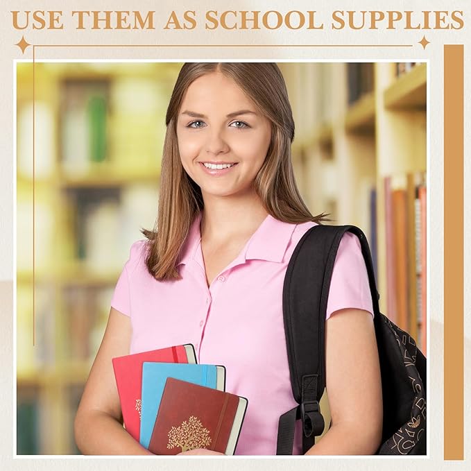 10 Pack Lined Journal Notebook A5 Leather Hardcover Journals for Writing 200 Pages 10 Colors Notepad for Travel Work School Office Business Note Taking Diary 5.7" x 8.3" (Classic Color)