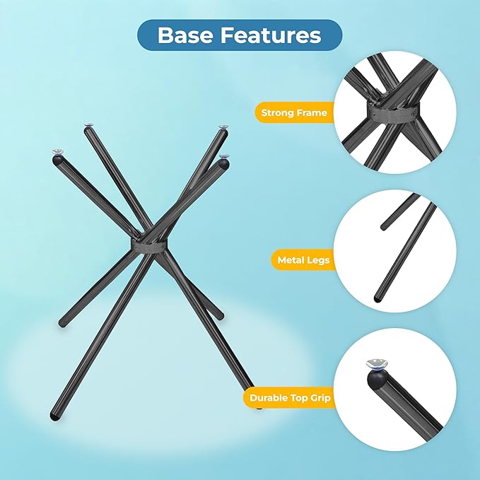 Fab Glass and Mirror 42" Flat Round Hydra Dining Table with Clear 1/2" Thick Glass Top and Black Finish Base, Elegant Round Glass, Modern Glass for Home, Dining Room