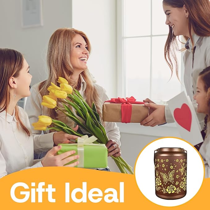 Solar Lanterns Outdoor Waterproof, Outdoor Waterproof Butterfly Garden Decorative Lights, Courtyard and Backyard Lights, Porch Metal Solar Decorations