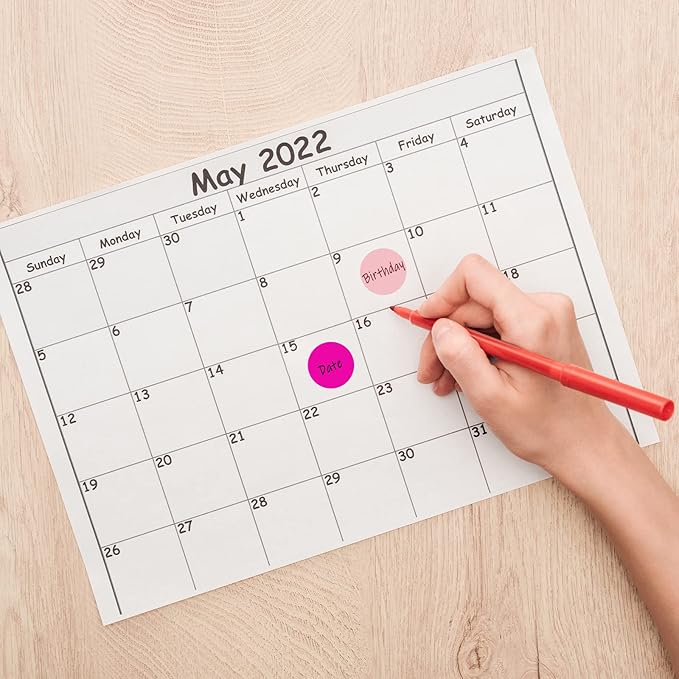 15000 Pcs 3/4 in Round Color Coding Labels Roll Adhesive Solid Colors Dot Stickers Assorted Colored Circle Dot Label for Back to School Inventory Organize File Classification, 15 Colors